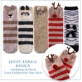 thumbnail image 4 of LAICAIW Womens Soft Cute Funny Animal Designe Microfiber Slipper Socks Cozy Fuzzy Winter Warm Socks, 4 of 7