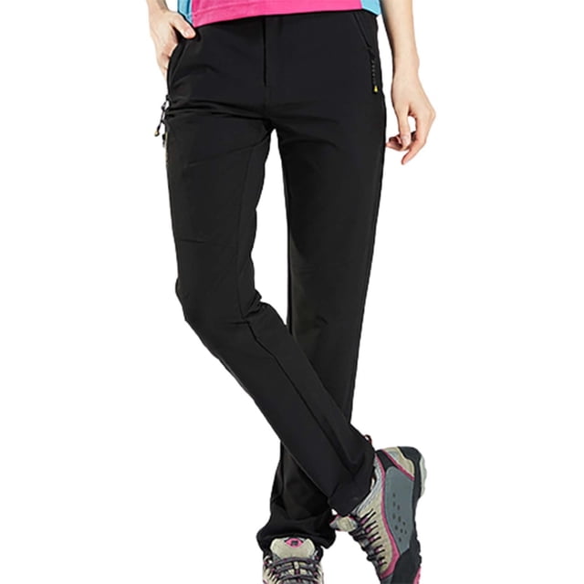 Pantalones de lluvia Prolriy para mujer, impermeables, para senderismo, a prueba de viento, para pesca al aire libre, resistentes al agua, color negro XXXL