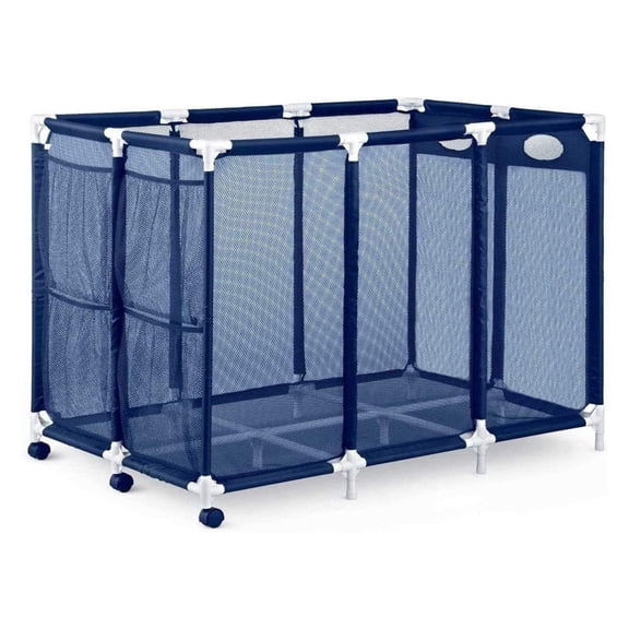 Rolling Pool Toy Storage Cart Bin - XX-Large | Perfect Contemporary Nylon Mesh Basket Organizer For Your Goggles, Beach , Floats, Swim Toys & Accessories