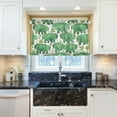 thumbnail image 5 of Coolnut Green Elephant Kitchen Curtains 36 Inch Length Blackout Thermal Insulating Tier Curtains with Rod Pockets Short Curtains Home for Living Room/Bedroom Home Decor, 5 of 7