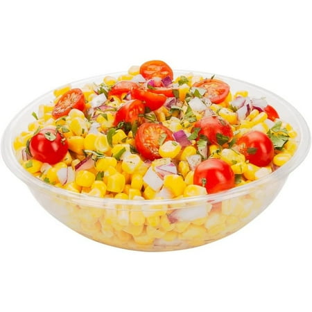 

21 Ounce Plastic Salad Bowls 200 Recyclable Clear Plastic Bowls - Diposable Large Clear Plastic To Go Bowls Lids Sold Separately For Pastas Salads And More - POIUljyd