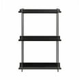 thumbnail image 6 of Kate and Laurel Dominic Modern Metal Bathroom Shelf, 20 x 7 x 30, Black, Contemporary Sleek 3-Tier Floating Shelves for Wall Decor, Display, and Over Toilet Storage, 6 of 9