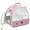 Pink, variant on Long Tail Portable Bird Travel Carrier Cage with Metal Tray Soft Mat and Wooden Standing Perch, Hands Free Lightweight Clear 2 Windows Carry Bag for Parakeet Budgies Cockatiel Transport to Vet