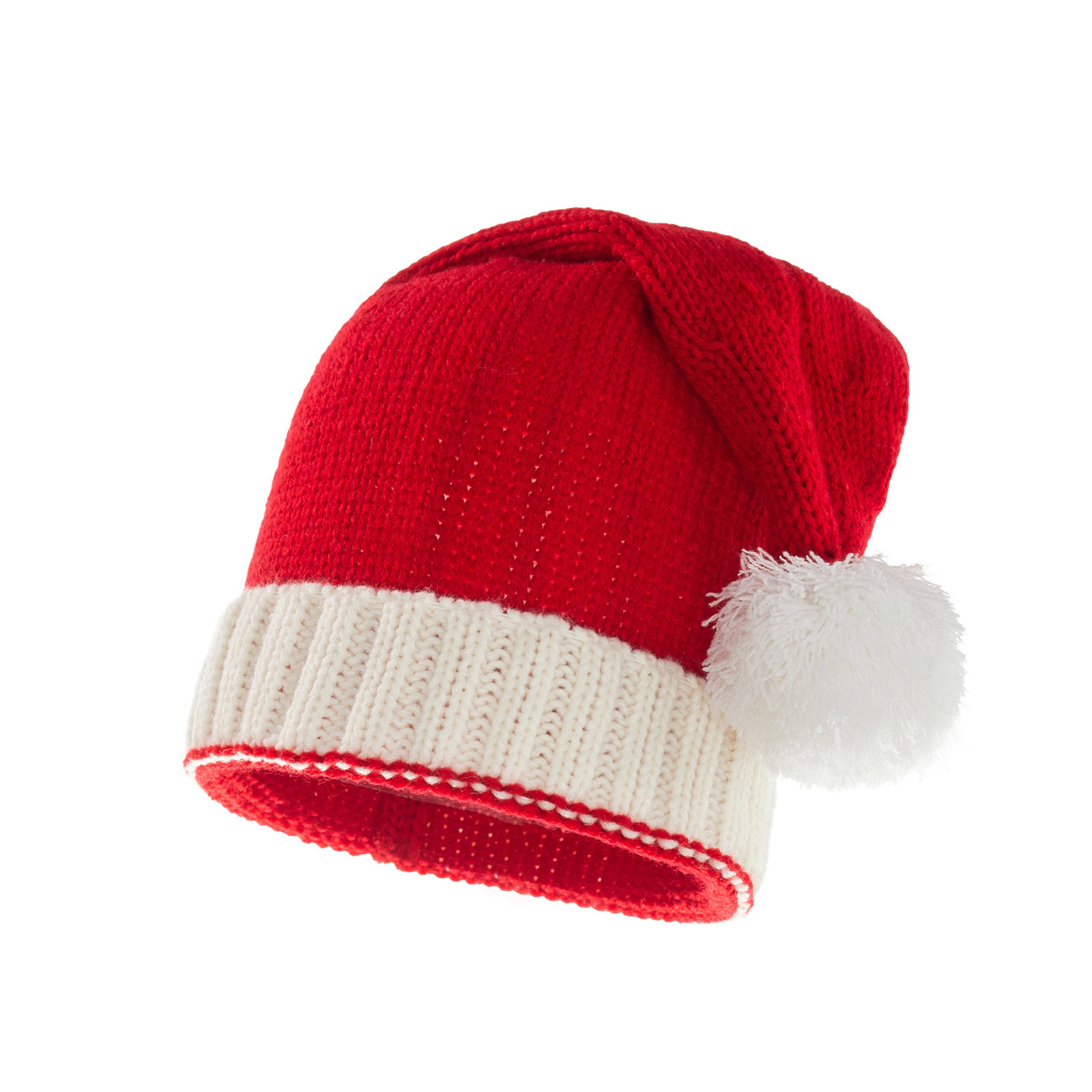 Bonnet De Noël Rouge Tricoté - Lot De 2 - 100% Acrylique - Taille Unique Adulte - Pour Ambiance Festive Hivernale