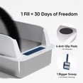 thumbnail image 7 of Extra Large Stainless Steel Cat Litter Box with High Sides & Detachable Splash Guard, Odor-Resistant & Easy-Clean Metal Kitty Potty for Big Cats, Durable & Rust-Proof, 7 of 7
