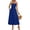 26#a Navy, variant on Womens Summer Maxi Dress 2026 Casual Boho Sleeveless Spaghetti Strap Smocked Tiered Long Beach Sundresses Black L