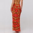 thumbnail image 6 of Women's Three Piece Swimsuit Set Floral Print Split Skirt Straps Sexy Two Piece for Beach Vacation,Red,L, 6 of 6