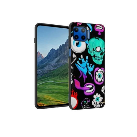Compatible with Moto G 5G Plus Phone Case, Graffiti-5 Case Silicone Protective for Teen Girl Boy Case for Moto G 5G Plus