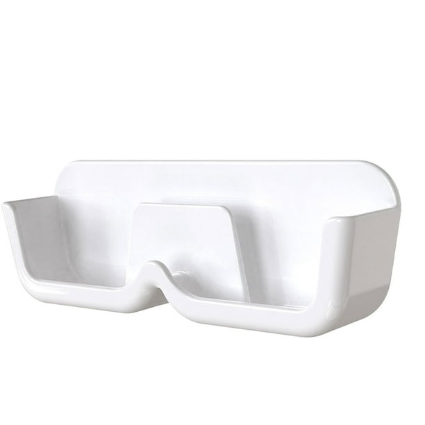 Ounissouiy Soporte de gafas autoadhesivo de plástico, solución que ahorra espacio para un fácil acceso a las gafas Almacenamiento y organización del hogar Blanco