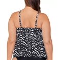thumbnail image 2 of Island Escape BLACK/WHITE Cali High-Neck Underwire Tankini Swim Top, US 18W, 2 of 2