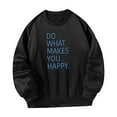 thumbnail image 4 of Sudadera con cuello redondo para mujer, camisetas de otoño para el trabajo, compras, viajes, regalo Negro, 4 of 7