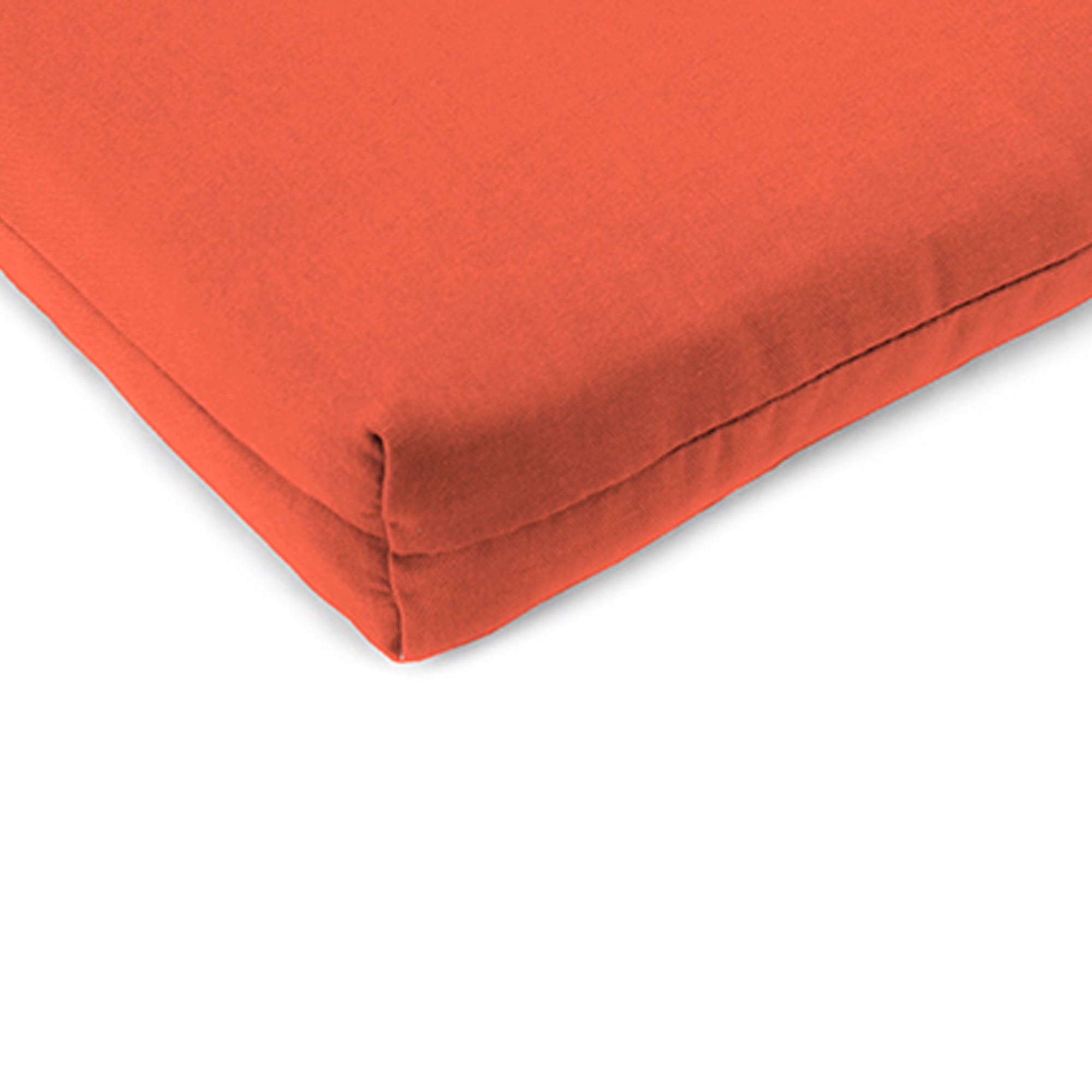 Jordan Manufacturing Sunbrella 17" x 19" Canvas Melon Solid Rectangular Outdoor Chair Pad Seat Cushion with Ties (2 Pack)
