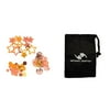 Darice Party Supplies Confetti Dot/Swirl/Star Orange 24gr. (6 Pack) 30000781 bundled with 1 Artsiga Crafts Small Bag