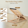 thumbnail image 6 of DOMIPET 17" Extra Wide Dog Ramp for Couch Bed Car, Adjustable Height Wooden Pet Ramp for Dogs Cats,  Stable Foldable Pet Steps (Supports up to 200LBS), 6 of 10