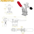 thumbnail image 3 of POWERTEC 4PK Toggle Clamp, 500 lbs Holding Capacity, 225D Quick Release Horizontal Clamps w/ Antislip Rubber Pressure Tip for Woodworking Jigs and Fixtures, Drill Press, Crosscut Sled (20326), 3 of 6