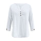 thumbnail image 4 of Camiseta de Cuello en V Botones Casuales de Manga Larga de las Mujeres, Botones de Poliéster Suaves para Otoño Invierno, 4 of 9