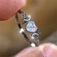 thumbnail image 5 of YYKihy New Love White Aobao Moon Three Ring On Both Sides Simple And Personalized Small And Luxury Ring, 5 of 6