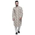 thumbnail image 1 of Atasi Kurta à Manches Longues Imprimé pour Hommes Col Mandarin Kurta Long Ethnique pour Garçons, 1 of 1