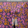 thumbnail image 4 of Colorful Dog Crate Cover, Happy Floral Scene Pattern of Simplistic Petals Botanical Details, Easy to Use Pet Kennel Cover Small Dogs Puppies Kittens, 7 Sizes, Orange Purple and Pink, by Ambesonne, 4 of 6