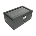 thumbnail image 3 of Watch Display Storage Case 2 Tier 24 Slot Jewelry Display Storage Box Organizer with Clear Lid for Men Women, 3 of 14