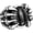 Black, variant on Men's Stainless Steel Vintage Domineering Gothic Punk Dragon Claw Oval Gemstone Biker Ring European and American Style
