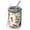 Colorful Mushroom Label, variant on 12oz Coffee Tumblers Colorful Mushroom Leaf Black Pattern Stainless Steel Vacuum Insulated Travel Tumbler Coffee Cups Mug with Lid and Straw with Cleaning Brush for Cold & Hot Drinks
