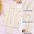 thumbnail image 6 of 3Pcs Necklace Travel Case Tangle-Free Jewelry Organizer Storage Bag Travel Necklace Pouch for Wedding Christmas Valentine's Day Women Bridesmaid Gifts Old Lace 8.66 x 2.4 inch, 6 of 7