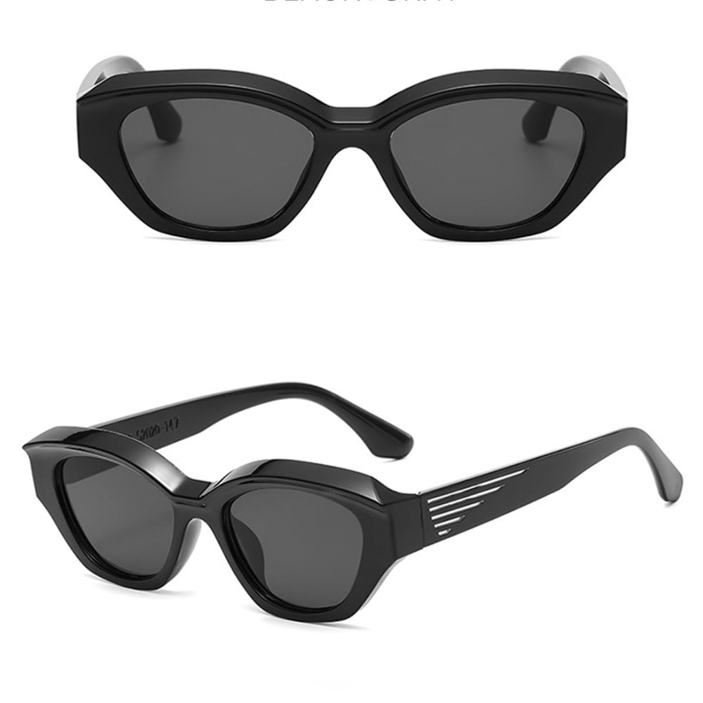 Black On White Outdoor Porn - Futuristic Punk Style Sunglasses Thick Frame Trendy UV Sun Protection  Eyewear for Outdoor Sports Unisex Wearing Bright Black Porn - Walmart.com