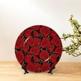 thumbnail image 6 of Gaeub Rose Flowers Print Ceramic Plate,Dinner Plates,Bone China Decorative Plates with Display Stand,Art Ceramic Ornaments for Wall Hanging Decoration-6in, 6 of 6