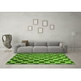 thumbnail image 3 of Ahgly Company Indoor Rectangle Checkered Green Modern Area Rugs, 8' x 12', 3 of 4