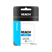 REACH Unflavored Waxed Dental Floss, 55 yds (Pack of 6)