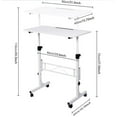 thumbnail image 3 of YUSAZENS Petit Bureau Debout, Bureau Debout Mobile de 32 Pouces à Hauteur Réglable avec Roulettes, Bureau Portable Roulant pour Ordinateur Portable pour Salon, 3 of 9