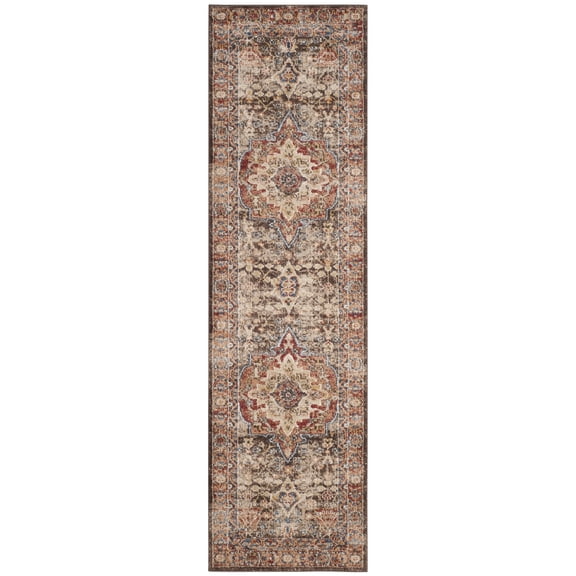 SAFAVIEH Bijar Rhona Oriental Runner Rug, Brown/Rust, 2'3" x 18'