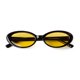thumbnail image 1 of Gafas de Sol Laurinny Ovaladas Estilo Retro de los 90 con Montura Negra y Lentes Amarillos, 1 of 8