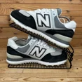thumbnail image 2 of New Balance 574 Trainers Mens Size UK 7 Black Suede Casual Mesh Shoes NB, 2 of 6