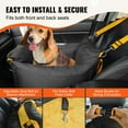 thumbnail image 4 of VEVOR Dog Car Seat, Waterproof Dog Booster Seat for Car with Side Handles and A Storage Pocket, Clip-On Safety Leash and PP Cotton Filling, Dog Car Bed for Small Dog up to 25lbs, Black, 4 of 9