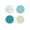 Blue, variant on Dvumao 8-Pack Woven Cotton Coasters, 4.3 Inch Round Heat Resistant Pads for Mugs and Small Plates
