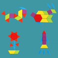 thumbnail image 3 of EQWLJWE Educatioanal Puzzle Toys 155 Pcs Wooden Pattern Blocks Set, Creative Shape Puzzle Tangrams Set, 3 of 8