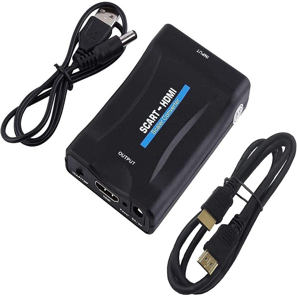 Scart to HDMI Converter Support HDMI720P/1080P Cable - Walmart.com
