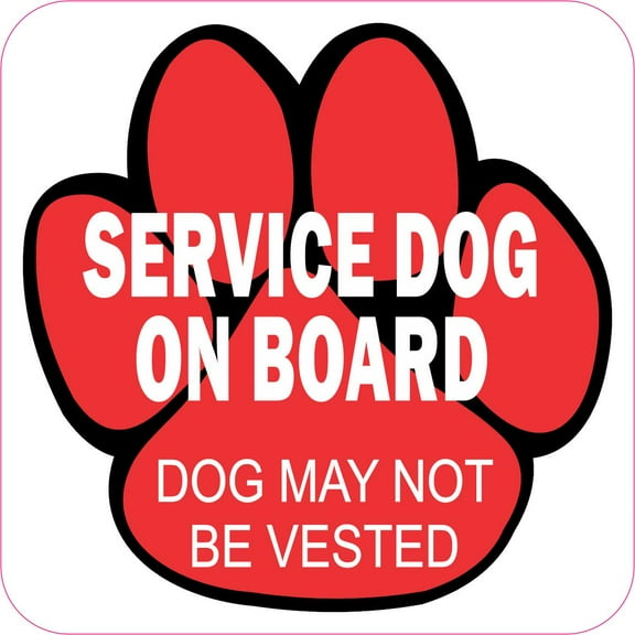 StickerTalk Service Dog on Board Magnet, 4.5 inches x 4.5 inches