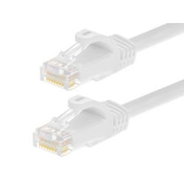 Monoprice Cat6 Ethernet Patch Cable - 0.5 Feet - White (12 pack) Snagless RJ45, Stranded, 550MHz, UTP, Pure Bare Copper Wire, 24AWG - Flexboot Series