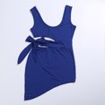 thumbnail image 3 of ITFABS Femmes Sans Manches Couleur Unie Sangle Creuse Robe Irrégulière Mini Robe, 3 of 7