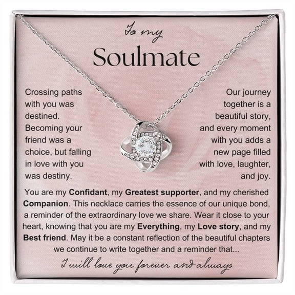 Soulmate Love Knot Necklace "Crossing paths with you was destined"