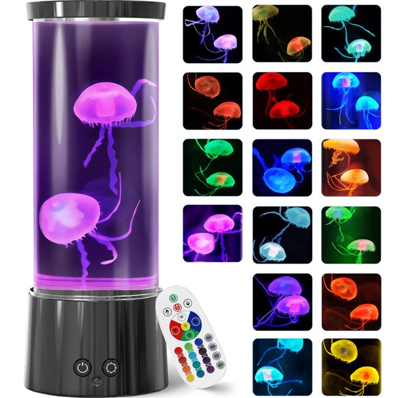 Lámpara FBSPORT Jellyfish, luz nocturna, 12 pulgadas, 17 colores, control remoto