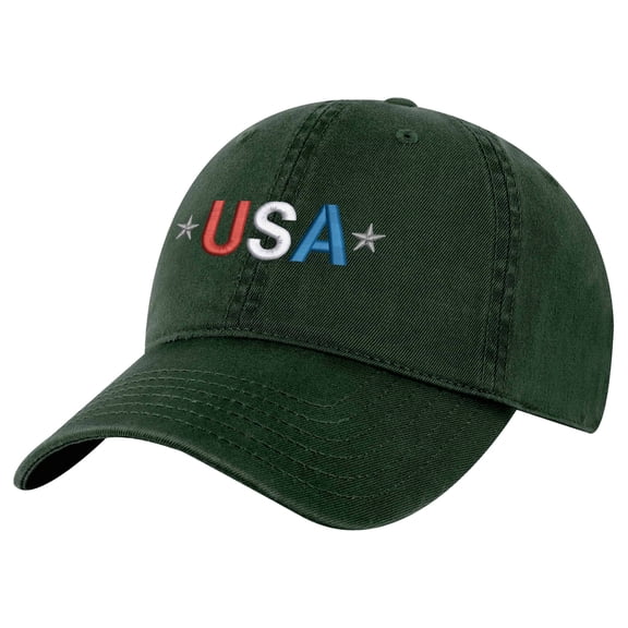 USA Baseball Cap – Patriotic American Flag Embroidered Hat for Men and Women (AlpineGreen)