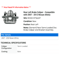thumbnail image 2 of Rear Left Brake Caliper - Compatible with 2007 - 2012 Nissan Altima 2008 2009 2010 2011, 2 of 2