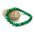 thumbnail image 3 of Fashion Jewelry Round Green, Jade Gemstone Stretch Bracelet, 8 in, 91144-8, 3 of 3
