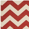 thumbnail image 4 of SAFAVIEH Courtyard Bailey Chevron Indoor/Outdoor Area Rug, Red, 4' x 5'7", 4 of 6