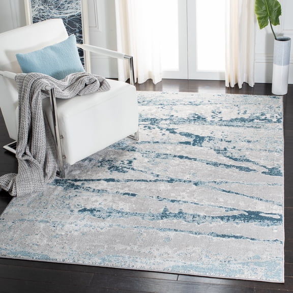 Safavieh Meadow Vinal Abstract Area Rug, Light Gray/Blue, 5'3" x 7'6"