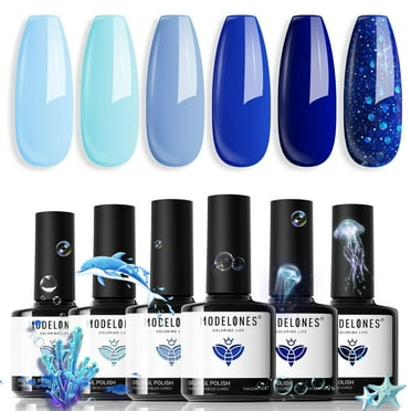 Nail Gel Polish Kit, Gel Polish Set Spring Summer Yellow Green Purple Colors 8ML UV Gel Polish Base Coat  (N1)(1U85)